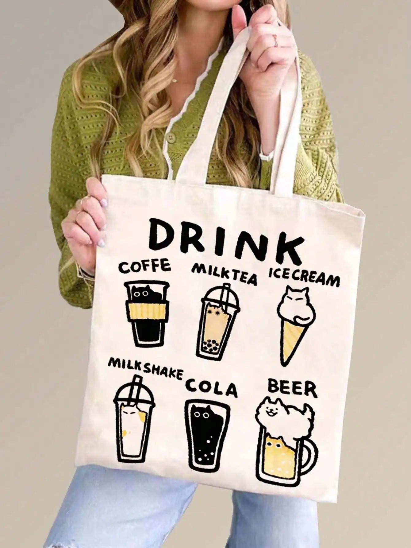 Floral Graffiti Canvas Tote – Bold, Stylish & Street-Ready