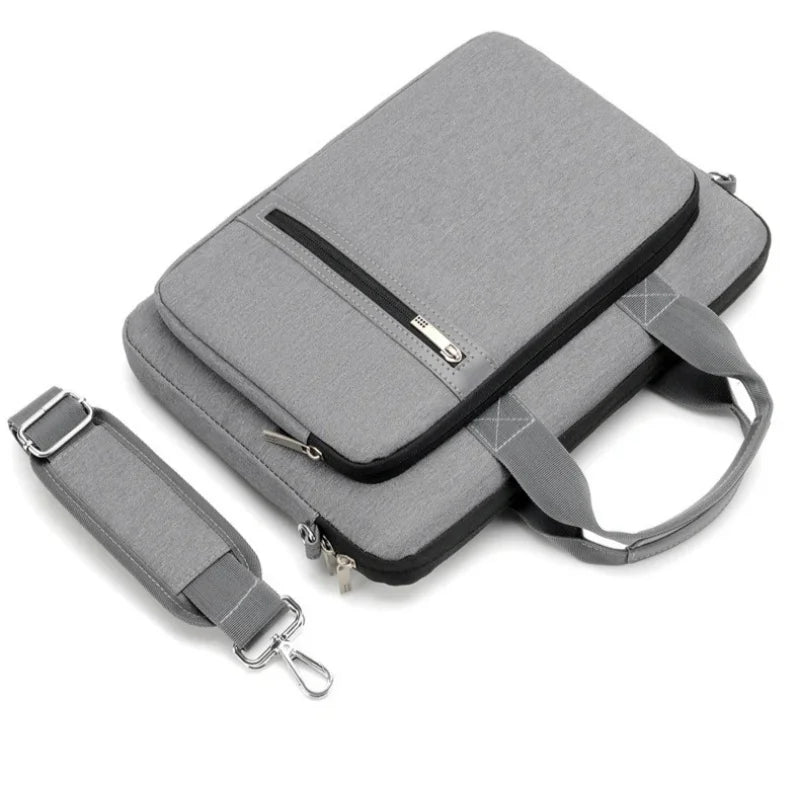 Double-walled shock-resistant water laptop bag carrying shoulder crossbody business briefcase