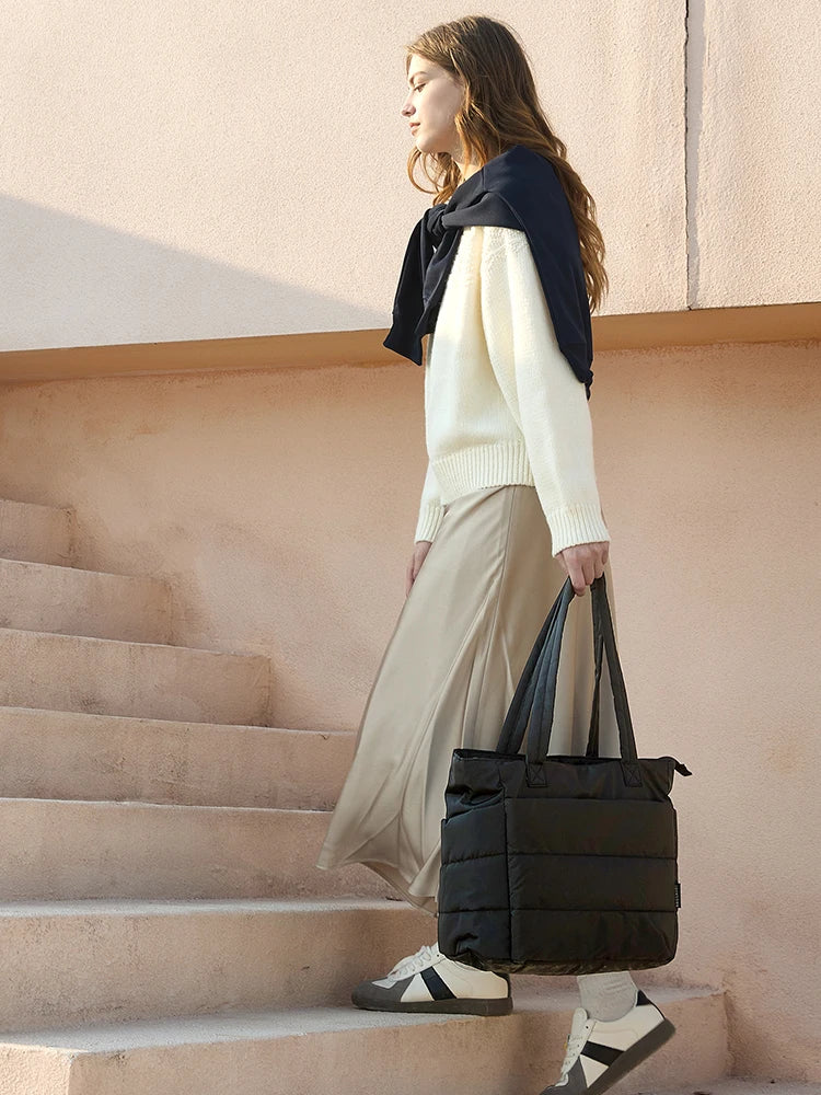 Versatile Solid Tote – Perfect for Work, Class & Shopping