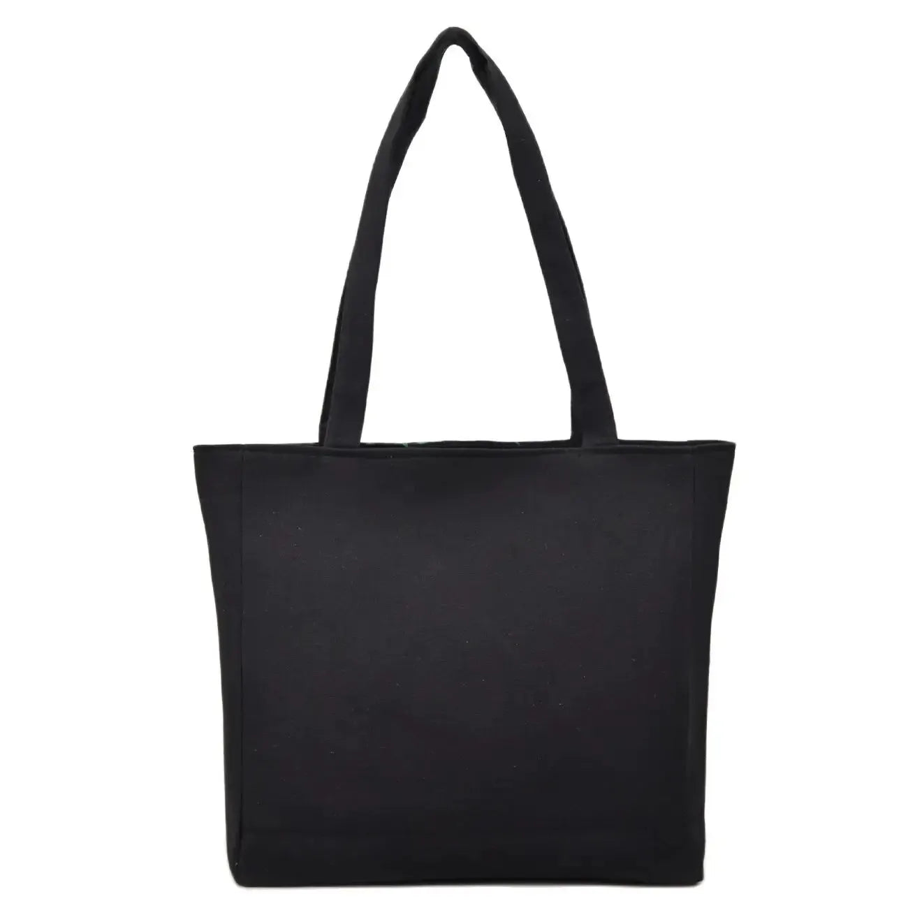 Ethnic Floral Embroidered Canvas Tote – Large Capacity Shoulder Bag for Women