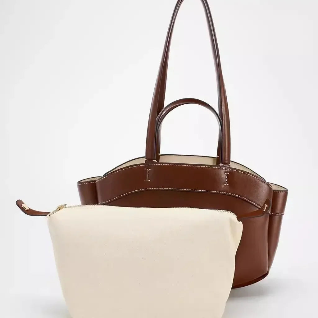 Luxury PU Leather Tote – High-Quality Designer Shoulder & Bucket Bag for Women