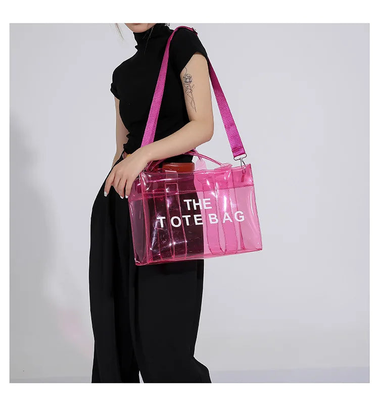 Transparent Tote – Trendy, Spacious & Designer-Inspired