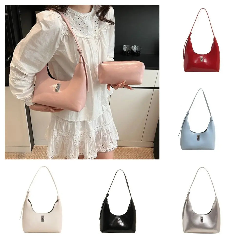 Minimalist Crescent Hobo Bag – Soft Leather Tote for Commuting & Outdoor Use
