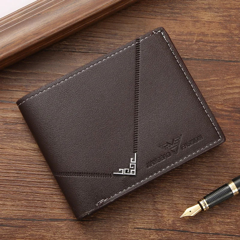 Men’s Slim Bifold Wallet – Leather Money Clip with Multi-Card & ID Holder