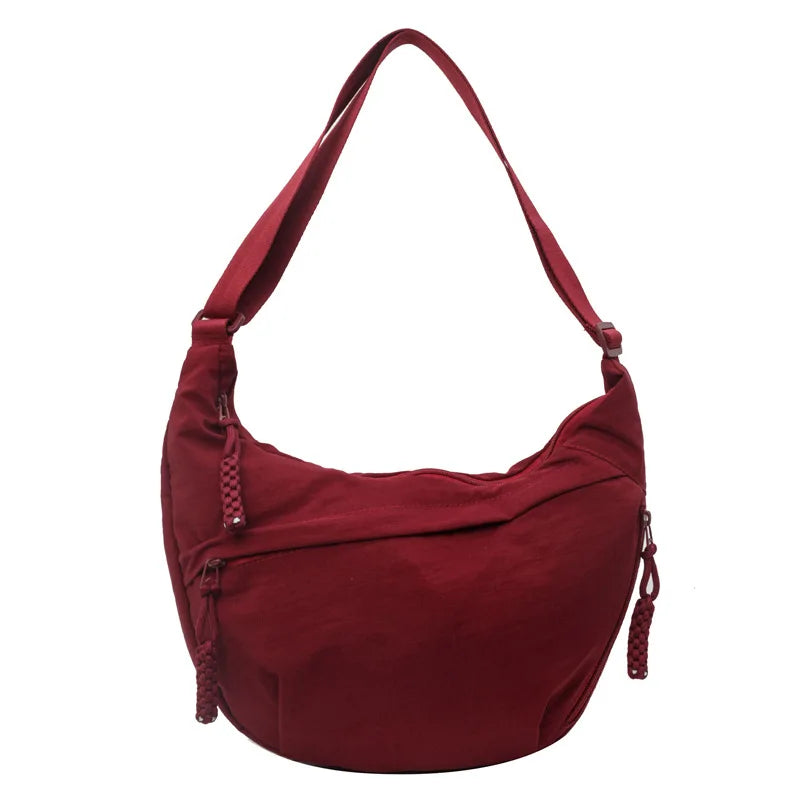 Nylon Crossbody Shoulder Hobo Bag