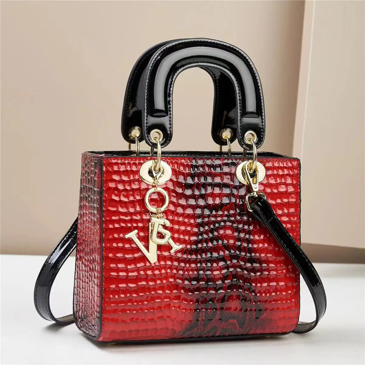 Large-Capacity Shoulder Bag – Patterned Crossbody & Bucket Handbag for Women