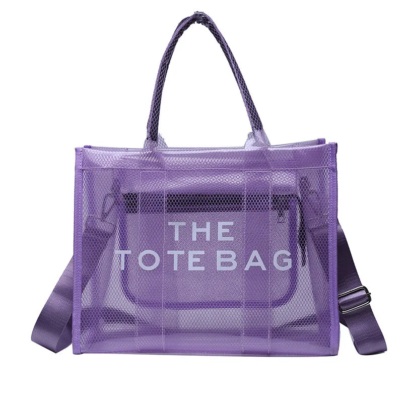 Luxury Clear Beach Tote – Chic, Spacious & Summer-Perfect