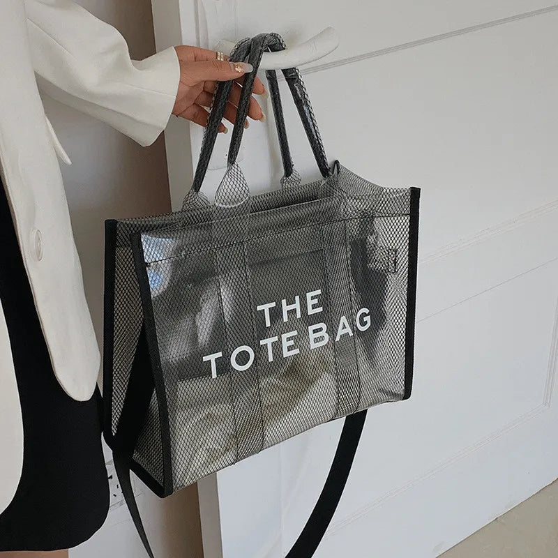 Luxury Clear Beach Tote – Chic, Spacious & Summer-Perfect