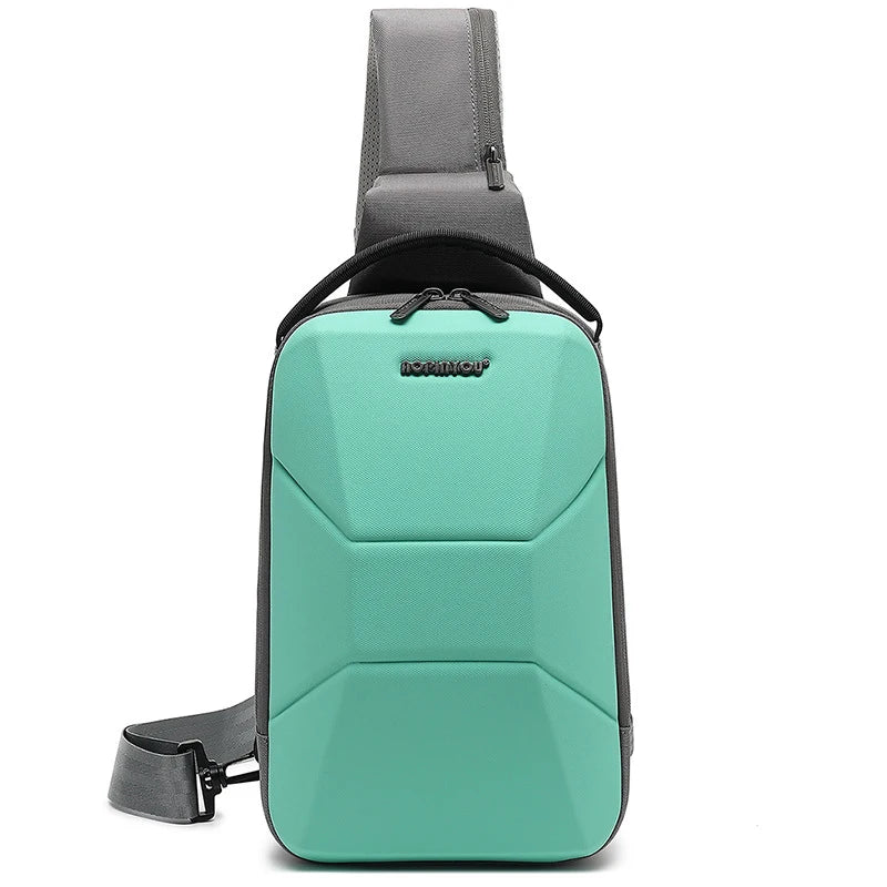 Hard Shell Chest Sling – Waterproof Travel Bag with USB Port