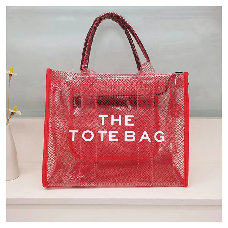 Luxury Clear Beach Tote – Chic, Spacious & Summer-Perfect