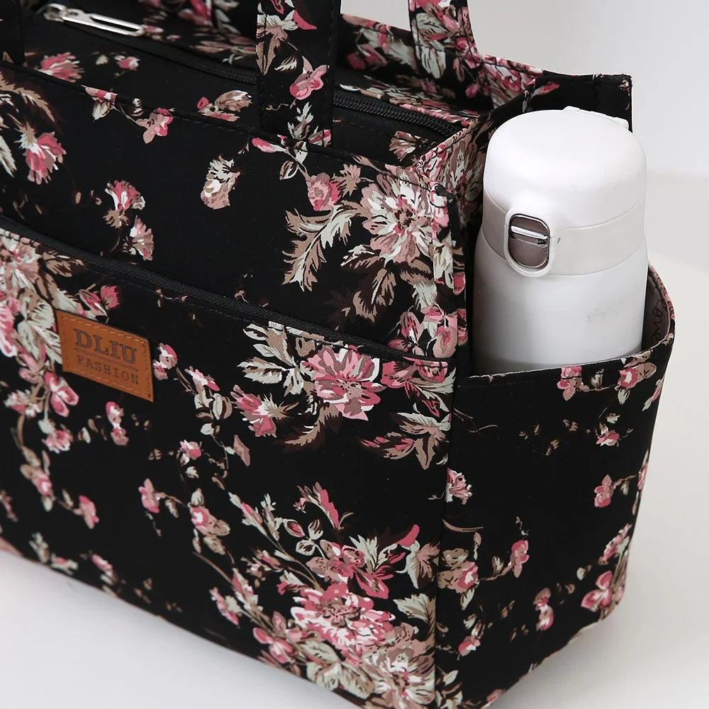 Large Capacity Thickened Cloth Tote – Minimalist Work & Lunch Storage Bag for Daily Use