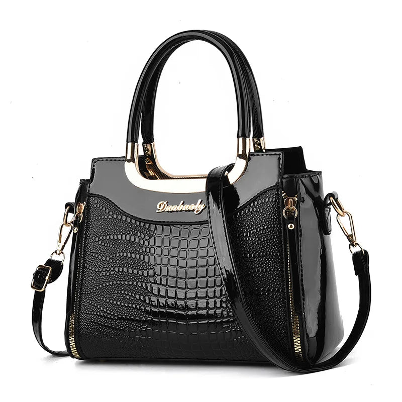 Luxury Patent Croc Bag – Chic Bucket Style & Designer Shine