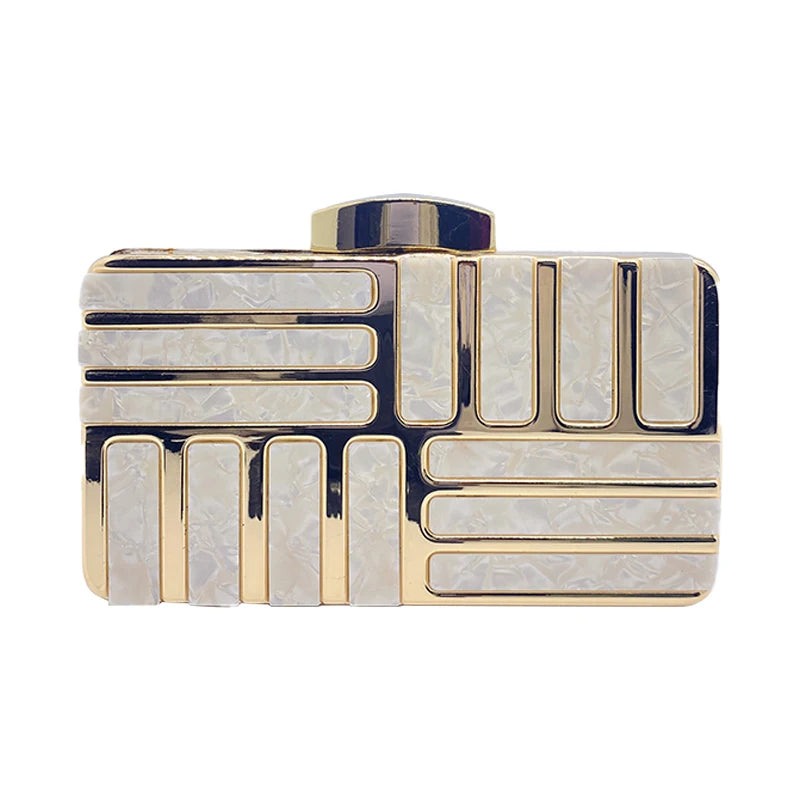 Gold Evening Clutch – Luxury Designer Shoulder Bag for Women’s Party & Wedding