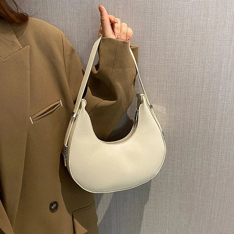 Elegant PU Shoulder Bag – Clutch & Tote in One