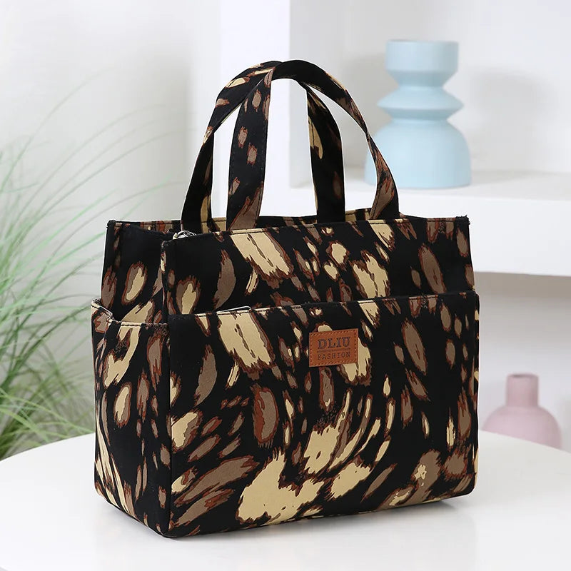 Large Capacity Thickened Cloth Tote – Minimalist Work & Lunch Storage Bag for Daily Use
