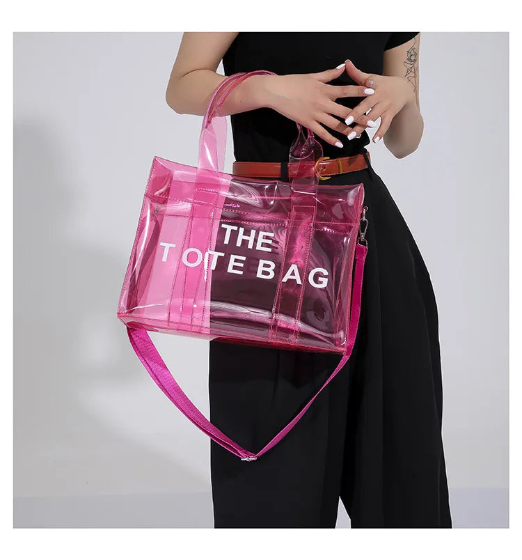Transparent Tote – Trendy, Spacious & Designer-Inspired