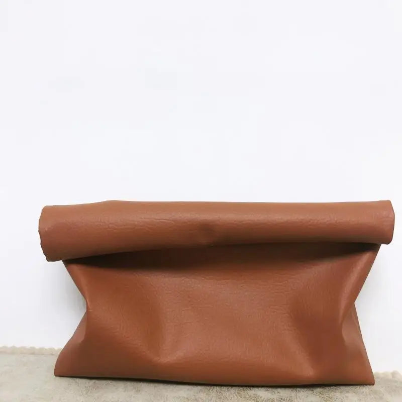 Leather Envelope Clutch – Soft, Large-Capacity Evening Bag for Women