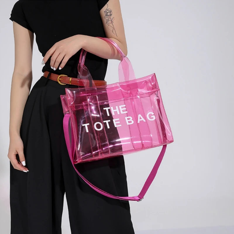 Transparent Tote – Trendy, Spacious & Designer-Inspired
