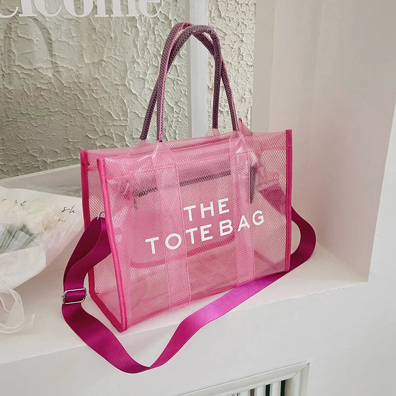 Luxury Clear Beach Tote – Chic, Spacious & Summer-Perfect