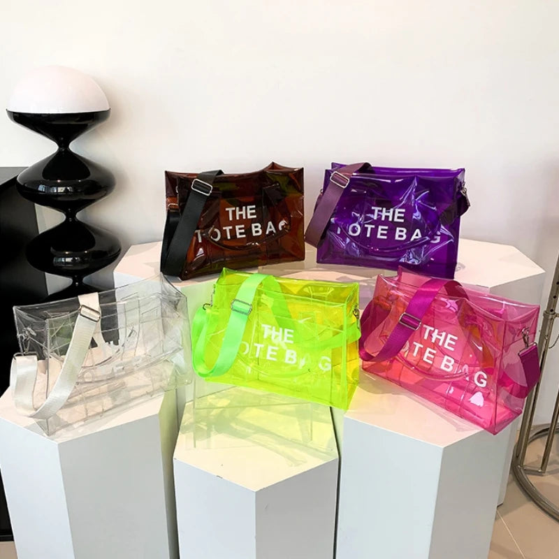 Transparent Tote – Trendy, Spacious & Designer-Inspired