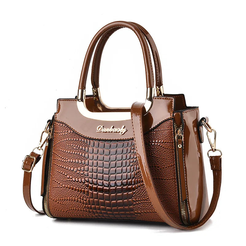 Luxury Patent Croc Bag – Chic Bucket Style & Designer Shine