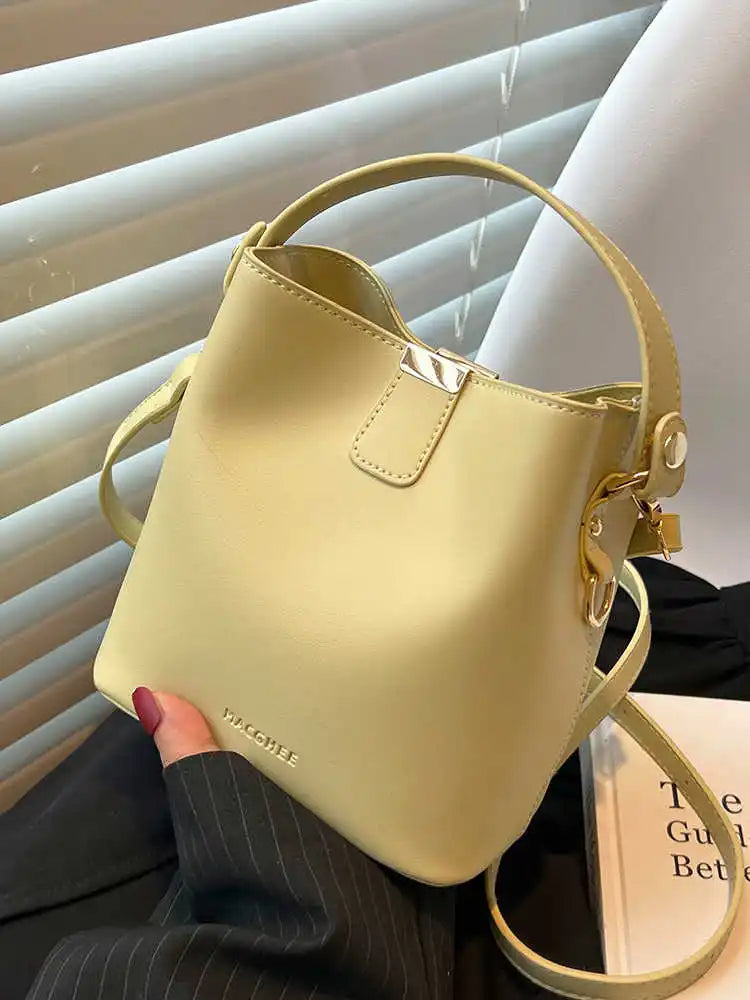 High-End Solid PU Shoulder Mini Bag