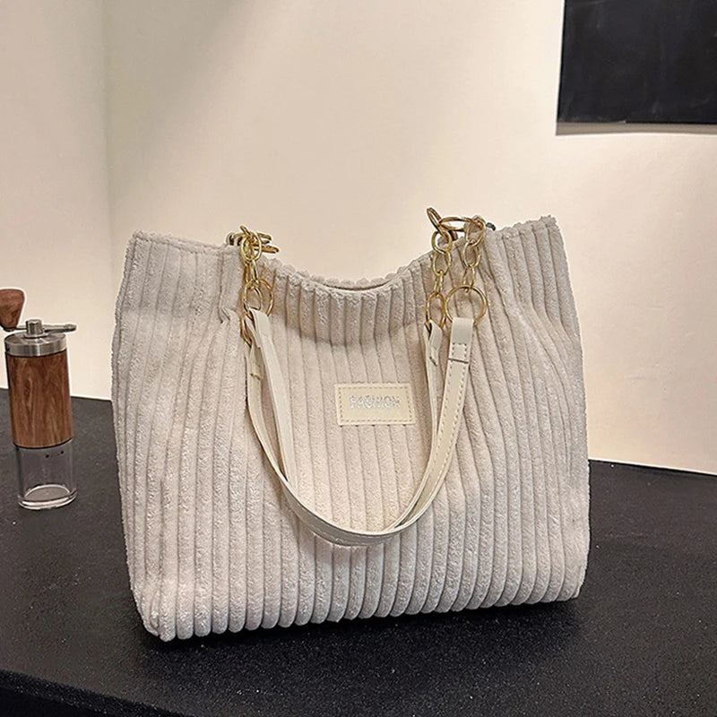 Corduroy Casual Tote for Women