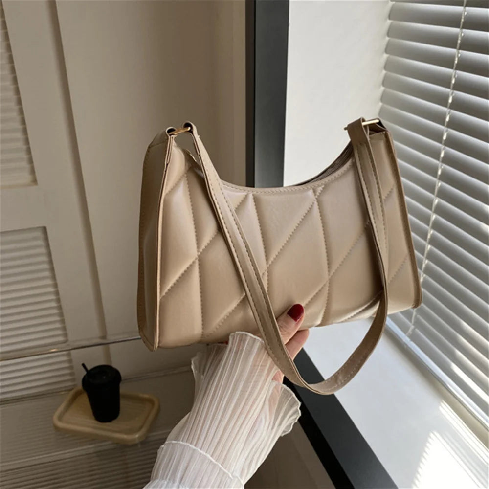 Black Shoulder Bag – Trendy Small Handle Crossbody & Clutch Purse for Women