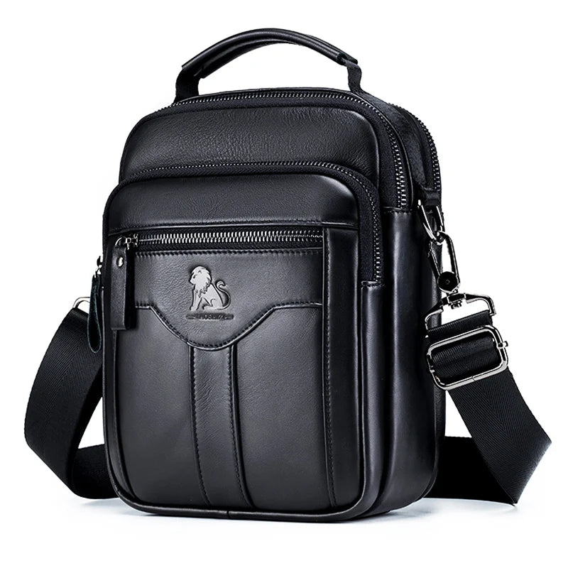 Classic Retro Men’s Cowhide Crossbody Bag