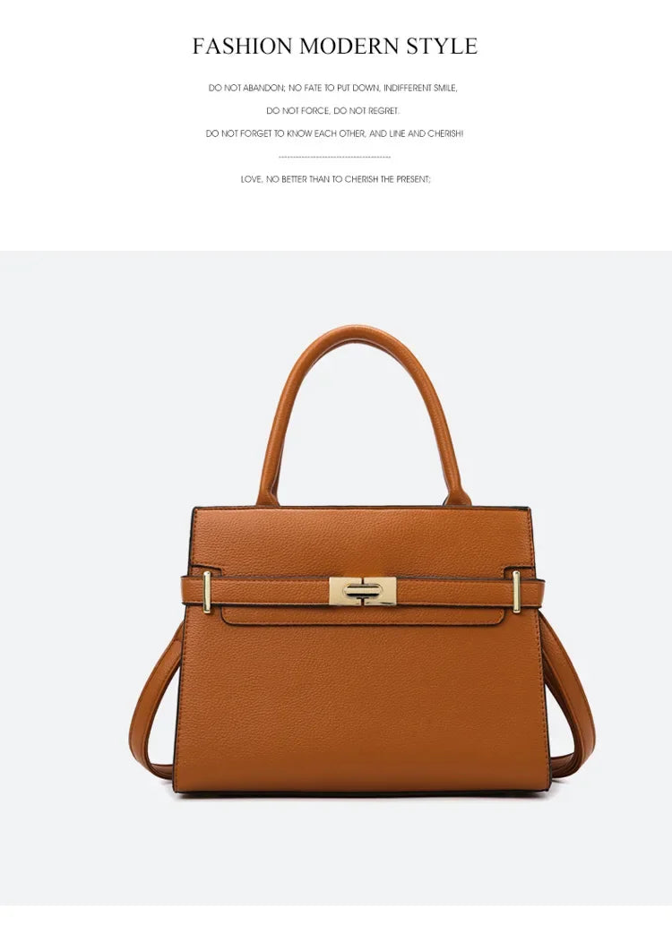Simple Soft Leather Bag – Women’s Casual Small Square Bucket Crossbody & Shoulder Bag