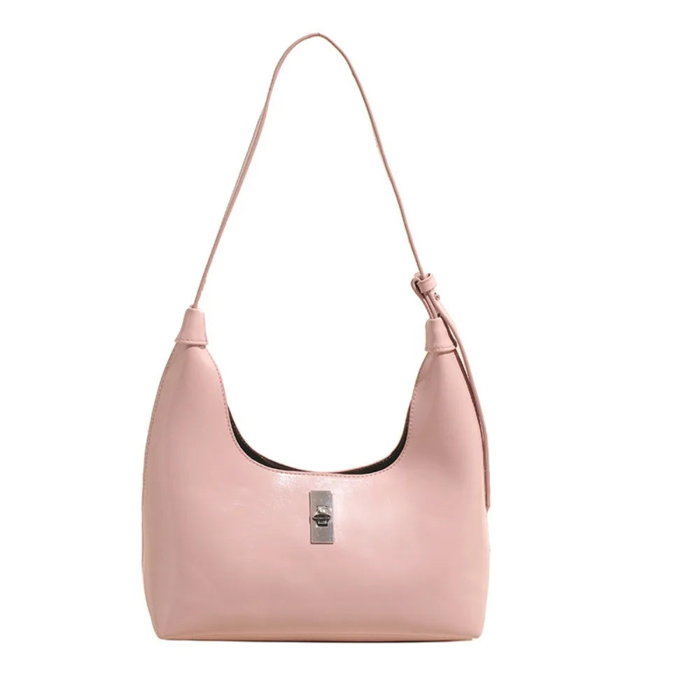 Minimalist Crescent Hobo Bag – Soft Leather Tote for Commuting & Outdoor Use