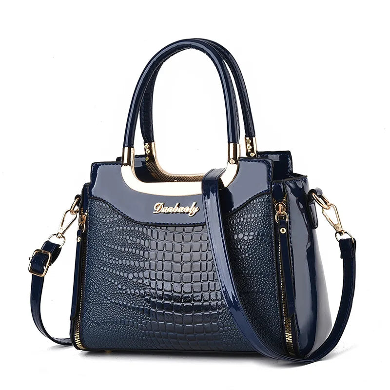 Luxury Patent Croc Bag – Chic Bucket Style & Designer Shine