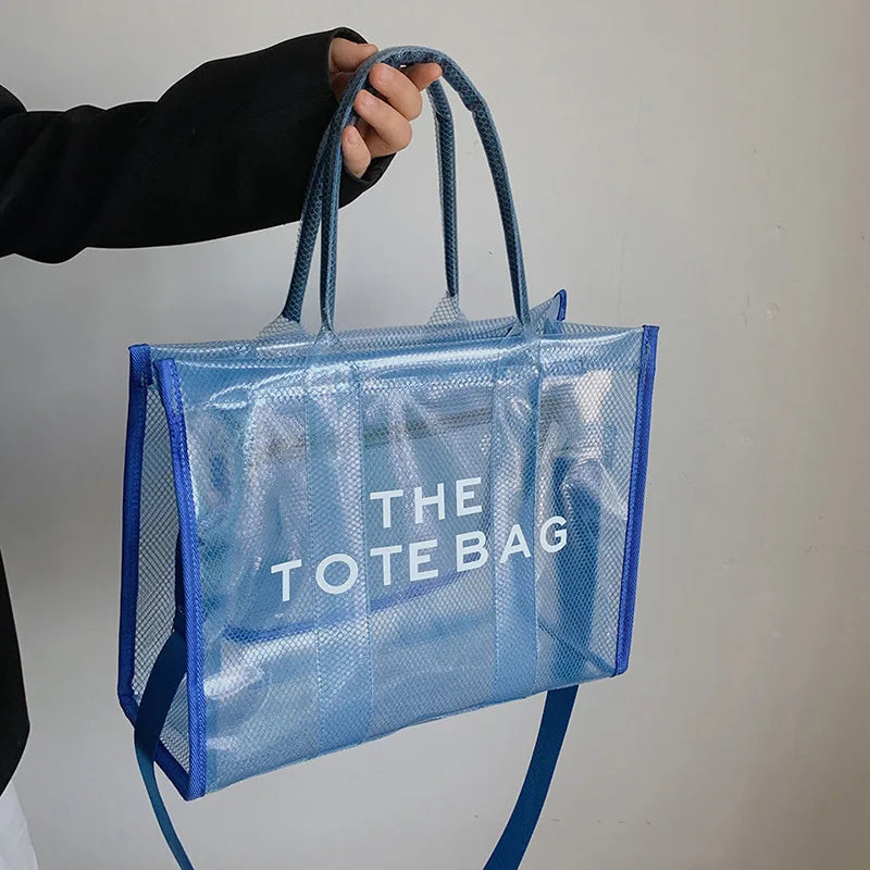 Luxury Clear Beach Tote – Chic, Spacious & Summer-Perfect