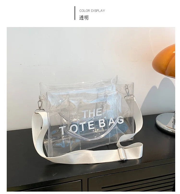 Transparent Tote – Trendy, Spacious & Designer-Inspired