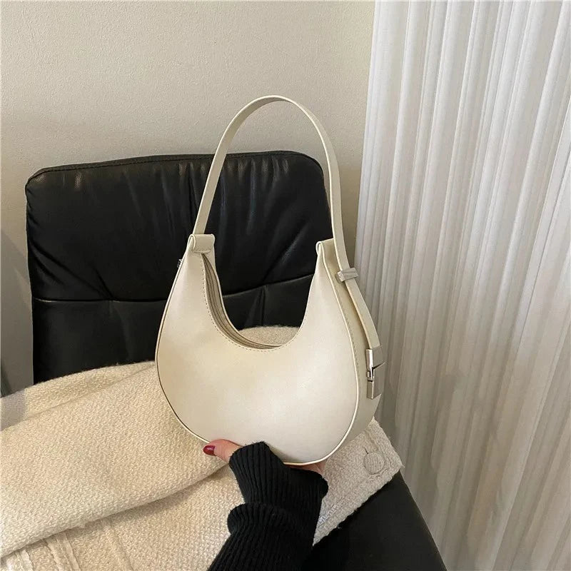 Elegant PU Shoulder Bag – Clutch & Tote in One