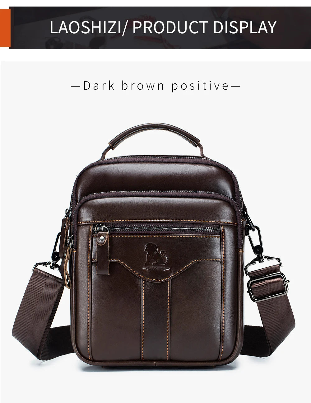 Classic Retro Men’s Cowhide Crossbody Bag