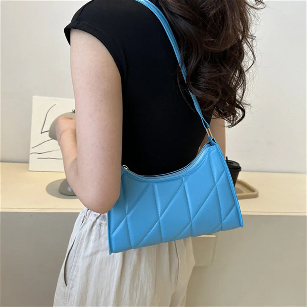 Black Shoulder Bag – Trendy Small Handle Crossbody & Clutch Purse for Women