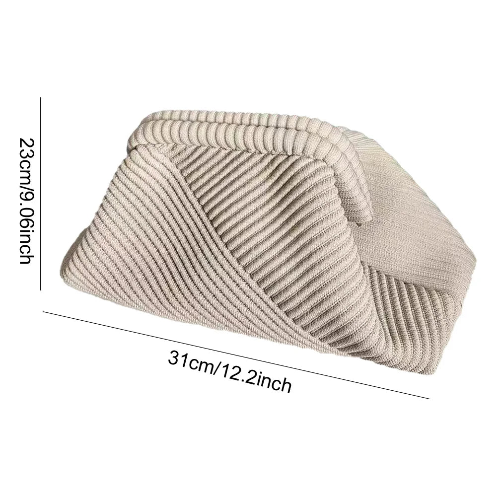 Chic Corduroy Evening Clutch – Large Fashion Shoulder Bag with Chain Strap