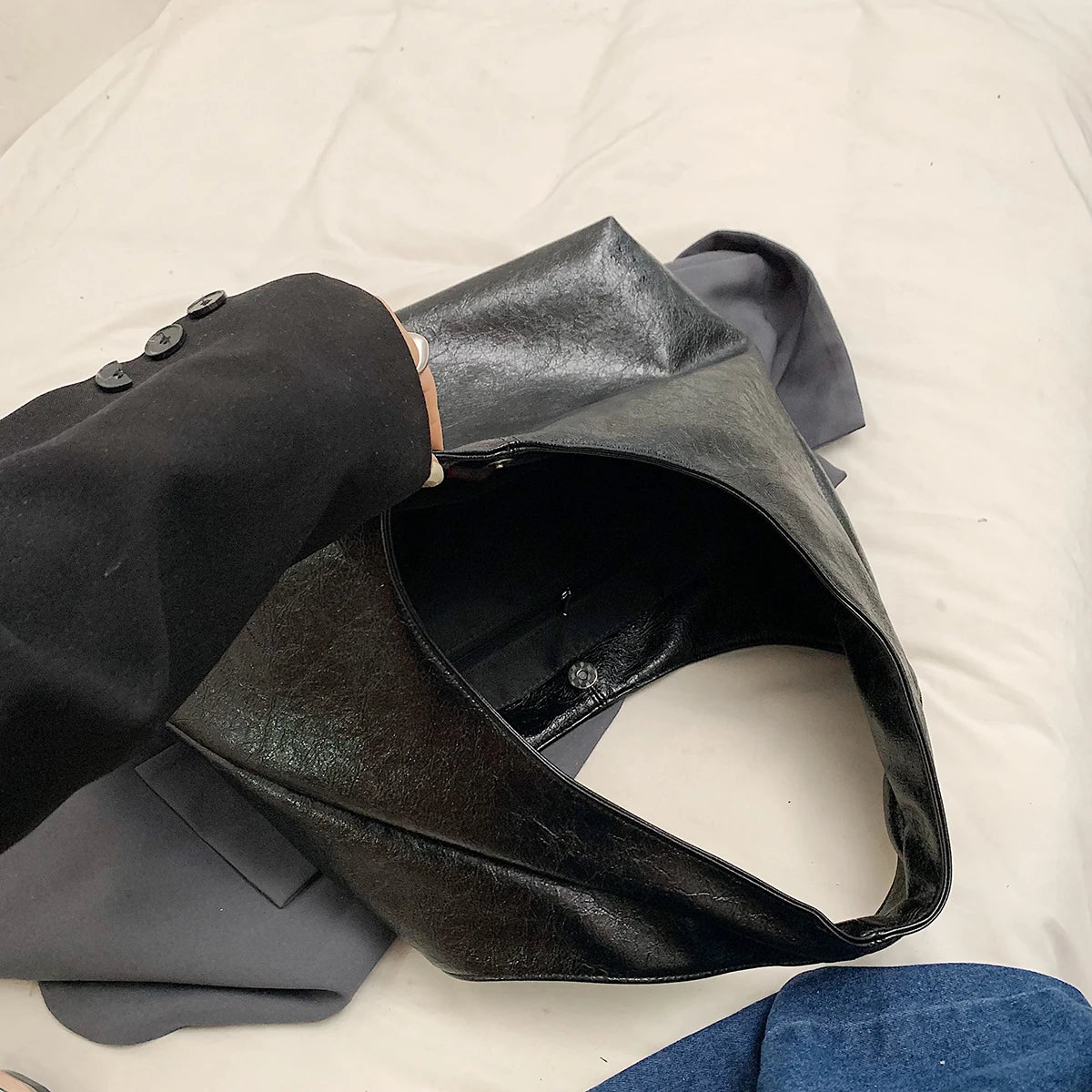 LEFTSIDE PU Shoulder Hobo