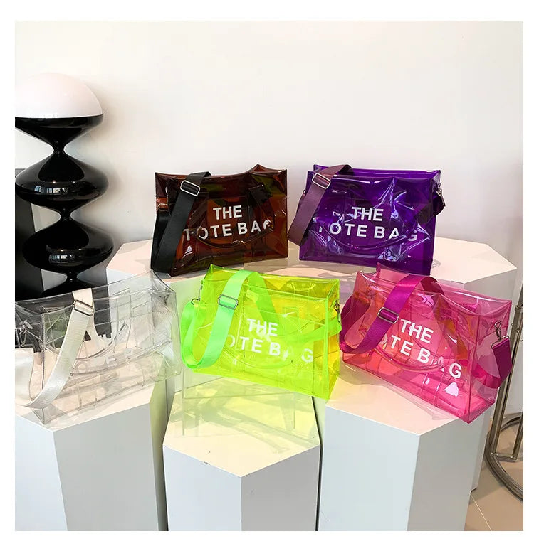Transparent Tote – Trendy, Spacious & Designer-Inspired