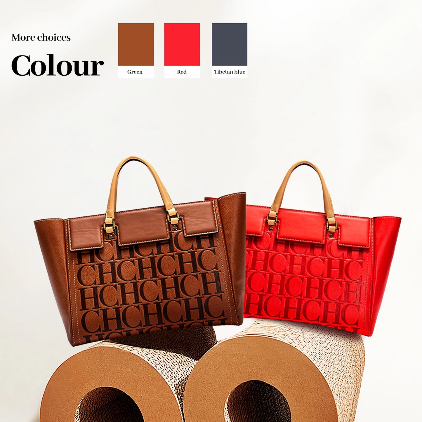 CHCH Embossed Handbag – Spacious, Stylish & Business-Ready