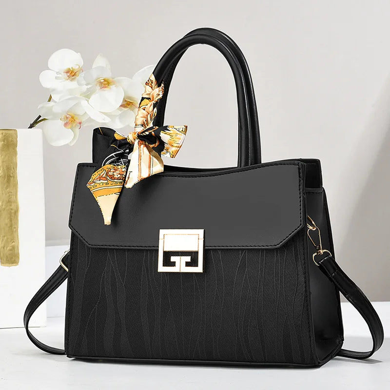 Embroidered Leather Crossbody – High-Quality Casual Shoulder Purse for Women