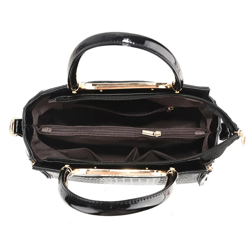 Luxury Patent Croc Bag – Chic Bucket Style & Designer Shine