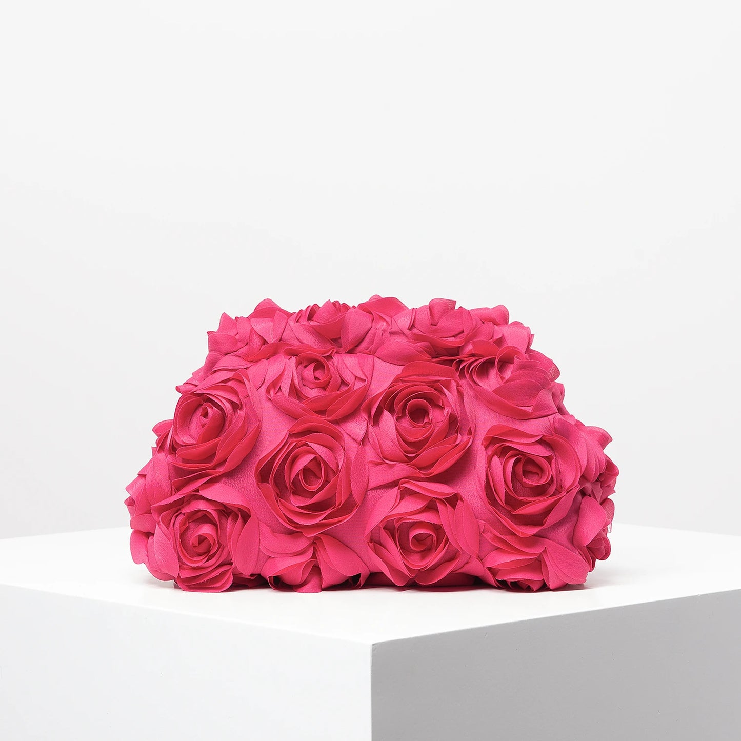 Elegant Rose Clutch – Women's Wedding & Party Clip Bag, Perfect Gift with Unique Pattern