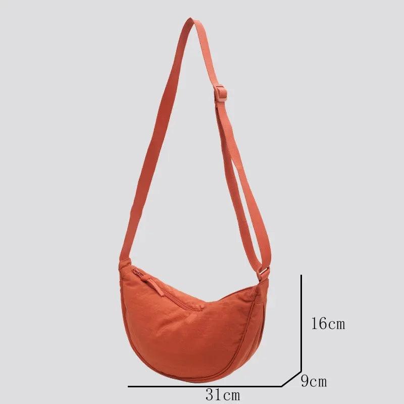 Casual Nylon Hobos Crossbody Bag for Women Shoulder Bag