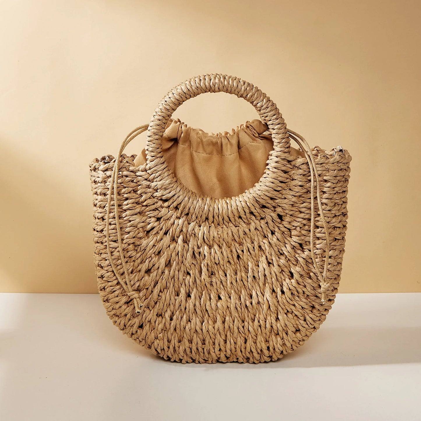 Half-Moon Rattan Crossbody – Summer Style
