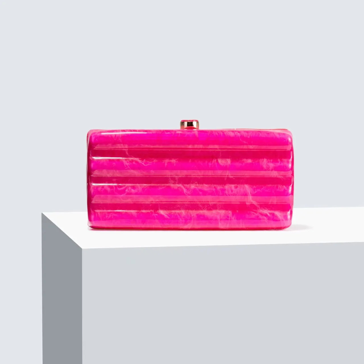 Hot Pink Acrylic Clutch – Summer Bridal & Wedding Purse