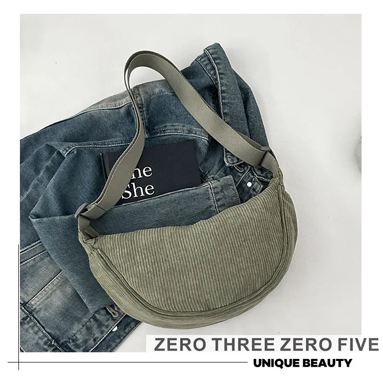 Corduroy Hobo Crossbody