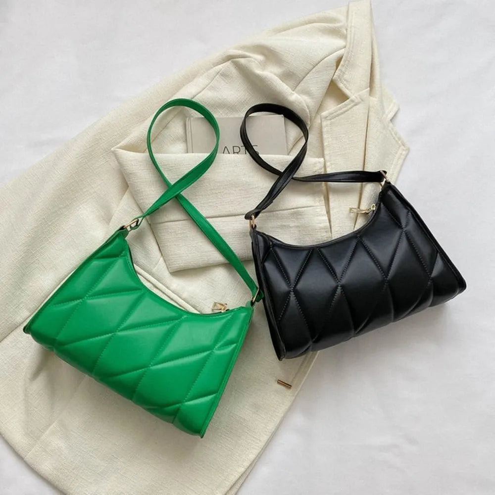 Black Shoulder Bag – Trendy Small Handle Crossbody & Clutch Purse for Women
