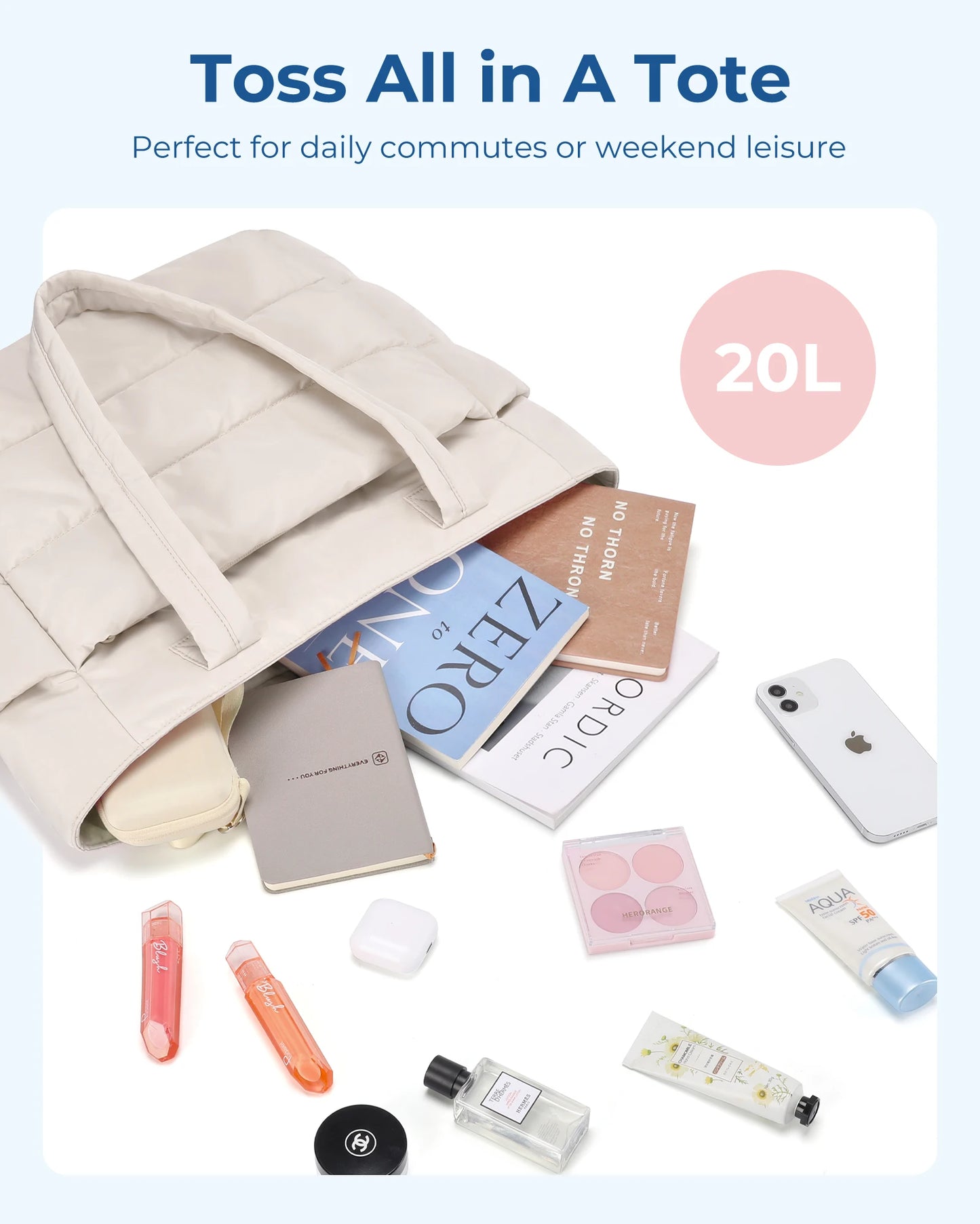 Versatile Solid Tote – Perfect for Work, Class & Shopping